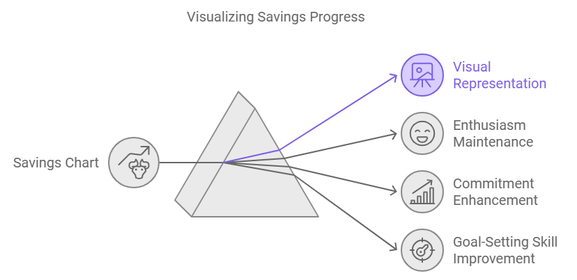 Visual savings chart for kids