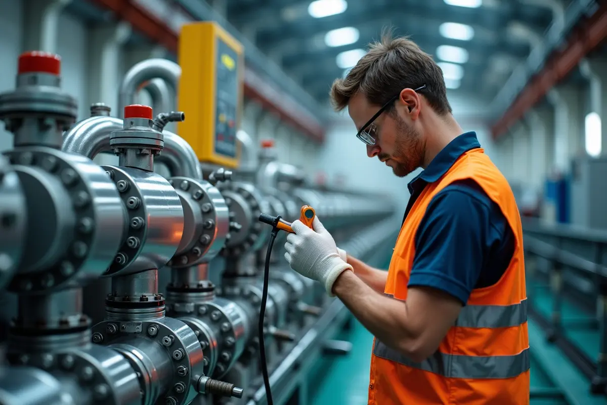 technician inspecting modern hydraulic system designed for long lasting performance