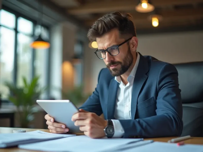 business owner reviewing digital tax documents on tablet