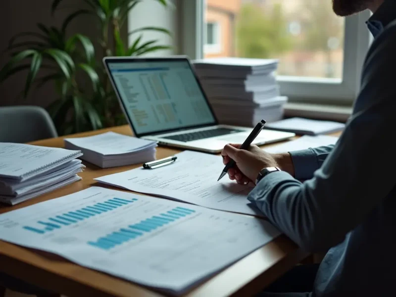 business owner reviewing finances before converting to s corp